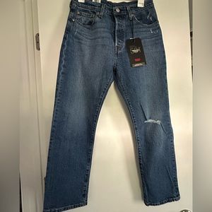 Cropped Straight Leg Jeans